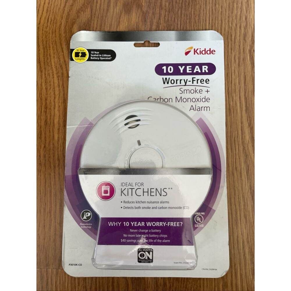 Kidde Kitchen Combination Smoke Carbon Monoxide Alarm 10-Year Lithium Battery